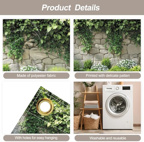7X16FT Summer Tropical Leaves Garage Door Cover Decorations Tropical Leaves Fence Garage Door Banner for Outdoor Indoor Summer Party Photography Backdrop - Image 3