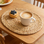 Natural Water Hyacinth Woven Placemats, Plate Chargers Set of 10 - Image 2