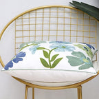 Pack of 2 Embroidered Decorative Throw Pillow Cover 18x18 Inch Farmhouse Floral Pillowcase for Living Room Sofa Bed (Grass Flower) - Image 6