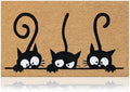 Coir Welcome Mat, Non-Slip, Catguard, 17 x 29 in by AmaruDoorMats