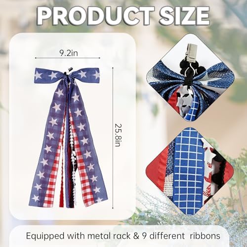 8 Pcs Large Door Ribbons Bow 25in Wreath Sash for Wall, Decor for Home - Image 2