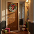 Christmas Wreath Front Door Wreath - 24 Inch Pre-Lit Outdoor Wreaths for Front Door Battery Operated 55 White Lights Bulbs Christmas Decoration Wall Wreath Outside DiliComing - Image 4