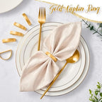 APTWOW Gold Napkin Rings Set of 200, Thanksgiving Christmas Table Decor - Image 3
