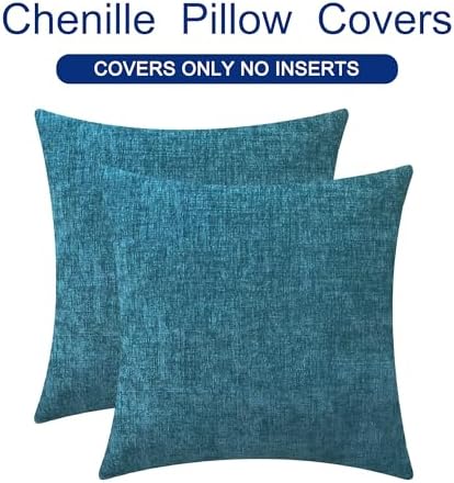 CaliTime Decorative Couch Throw Pillow Covers 26 X 26 Inches Ocean Blue - Image 6