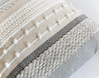 BlissBlush Gray Boho Throw Pillow Cover 18x18 Grey Decorative Accent Pillow for Couch Square Woven Textured Pillowcase Modern Farmhouse Pillow for Bed Bohemian Pillow Cover (Pack of 1) - Image 4