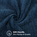 decorUhome Soft Chenille Navy Blue Throw Pillow Covers 22X22 Set of 2 - Image 5