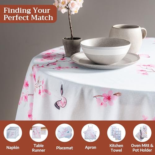 Maison d' Hermine Table Cloth Round Table Reusable 100% Cotton 63" Diameter - Image 4