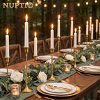NUPTIO Gold Candlestick Holders for Table: Set of 15 Taper Candleholder - Image 3