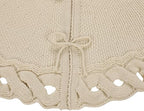 Sattiyrch Knit Christmas Tree Skirt – Classic Cable Knit Tree Base Wrap with Tie Closure – Cozy Holiday Décor for 7–9 ft Christmas Tree (Beige,48in) - Image 3