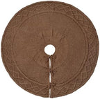 48 inch Christmas Tree Skirt: Diamond Edge Knit Tree Skirt for 7.5ft Tree, Western Brown Tree Skirt, Vintage Tree Skirts, Rustic Farmhouse Christmas Decorations - Image 6