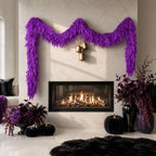 9Ft Halloween Cedar Garland,Purple Real Touch Soft Christmas Decorations by NTNIETING