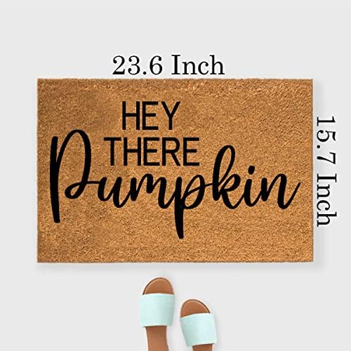 Funny Coir Doormat - Hey There Pumpkin Halloween Welcome Mat, 23.6 x 15.7 inch, Heavy-Duty Backing, Non-Slip Outdoor Coconut Coir - Image 3