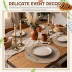 12 Pcs Jute Woven Placemats 15 Inches Boho Rustic Table Mats, Classic - Image 6