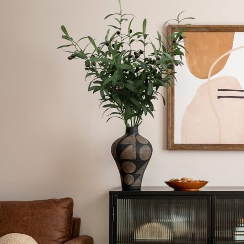 Leftover 6PCS 38 Inch Faux Olive Branches for Vase,Artificial Olive Tree Branches,Eucalyptus Stems,Fake Plant,Faux Greenery Stems for Centerpieces,Home Decor&Wedding Decor - Image 5