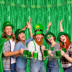 ZATAYE 12 Pack Green Christmas St Patricks Foil Curtain Decorations - Image 7