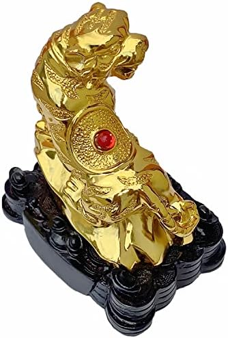 Betterdecor Gold Color Feng Shui 12 Chinese Zodiac Animal Statue Figurine Home Office Decoration and Gift for New Year Holidays and Birthday (Zodiac Tiger) - Image 3