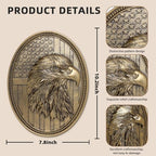 Vintage American Eagle Wall Sculpture, Antique Wall Decor, 4th of July Decor, Hand Painted Wall Decoration with Embossed Eagle Design, 250 Anniversary USA Decor, Patriotic Decoration for Bedroom Living Room Hallway, Housewarming Gifts - Image 3