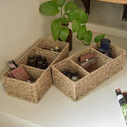 StorageWorks Wicker Toilet Basket Tank Topper, Seagrass Storage Baskets - Image 3