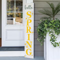 8"x48" Spring Welcome Sign for Front Porch, Hello Spring Porch Sign for Front Door Durable PVC Welcome Home Decorations for Outdoors p (Design 1) by BasicFundamentals