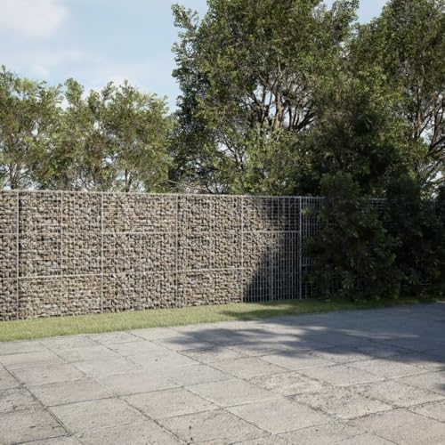 vidaXL Gabion Basket with Cover 157.5"x19.7"x59.1" Galvanized Iron - Image 2