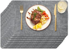 Maxpearl Faux Leather Placemats Set of 8, Easy to Clean, Light Grey by Maxpearl
