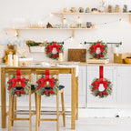 Dingion 6 Pcs 6" Norfolk Christmas Mini Cabinet Wreaths for Kitchen - Image 5