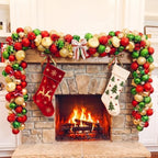 Thiccywoov 6 ft Christmas Ball Garland Ornament with Bows Decorations - Image 5