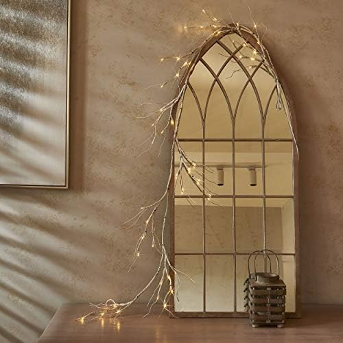 LITBLOOM Lighted Birch Garland 6FT 48 LED Battery Operated with Timer Pre-lit Twig Vine Lights for Christmas Fireplace Mantle Table Decoration Indoor Outdoor - Image 2
