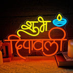 Happy Diwali Neon Sign, Festival Of Light Led Sign for Wall Decor Dimmable Indian Diwali Neon Light for Festival Wall Bedroom Door Window Party Decoration by Unknown