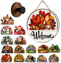 16Pcs Interchangeable Welcome Sign for Front Door, Magnetic Seasonal Decor (16pcs) by Flaviau