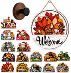 16Pcs Interchangeable Welcome Sign for Front Door, Magnetic Seasonal Decor (16pcs) by Flaviau