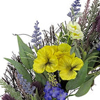 National Tree Company 22 inch Artificial Spring Wreath with Pansy Blooms, Lavender, and Assorted Blossoms, Realistic Floral Decoration for Front Door or Indoor Décor - Image 3