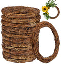 14 Pcs 8 inch Natural Grapevine Wreath Set, Hand-Woven Vine Branch Wreaths for DIY Crafts, Christmas Decorations, Home & Event Styling by KUKLIPJIM