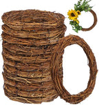 14 Pcs 8 inch Natural Grapevine Wreath Set, Hand-Woven Vine Branch Wreaths for DIY Crafts, Christmas Decorations, Home & Event Styling by KUKLIPJIM