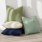 MIULEE Farmhouse Decorative Pillow Covers 20x20 Inch Set of 4 Muted Teal - Image 2