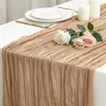 6 Pack Nude Cheesecloth Table Runner 120 Inch Boho Wedding Decor by Fixwal