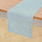 Solino Home 100% Linen Table Runner, 14 x 144 in, Rainforest, Narrow Stripe - Image 3