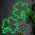 MissAudrey 2Pcs Go Irish Neon Sign, 8 * 9in Shamrock Neon Lights, St. Patrick's Day Decorations with USB/Battery Powered, Neon Sign Hanging for Window Wall Table Bedroom Man Cave Bar Pub Club Party by MissAudrey