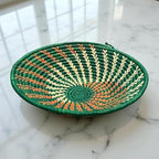 Handwoven African Basket Bowl for Fruits Wall Decor 12in diameter - Image 4