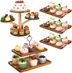 Havawish 5 Pcs Dessert Stand Set 2 Tier Cake 4 Tier Cupcake Tower Trays by Havawish