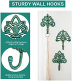 Sungmor Set of 3 Decorative Cast Iron Wall Hooks – Vintage Ornate Design with Antique Teal Finish – Heavy Duty Rustic Wall Hangers for Entryway, Bathroom, Kitchen, or Bedroom Decor - Image 4