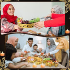 4 Pcs Eid Mubarak Trays Decor Ramadan Moon Serving Trays Star Islam Muslim Food Serving Tray Iron Tray Decorations for Ramadan Islam Party Dessert Pastry Display Holder Decoration - Image 5