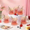 Maxcheck 6 Sets 12 oz Galentines Gang Glass Cups Bulk by Maxcheck