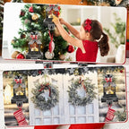 Therwen 2 Pcs Christmas Stocking Holders Lantern, LED, Snowflakes, Black - Image 5