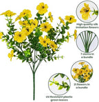 20 Bundles Artificial Flowers for Outdoor, Fake Plants Spring Decor,Yellow - Image 3