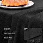 BALCONY & FALCON Rectangle Table Cloth Waterproof Black 57"x85" - Image 4