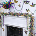 Suncalla 6 ft Mardi Gras Garland Purple Green Gold Glitter Garland Mardi Gras Hanging Decorations for Front Door Carnival Party Wreaths Home Indoor Outdoor Fireplace Decor by Unknown