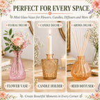 84 Pcs Colored Glass Bud Vases in Bulk, Small Flower Vases for Centerpieces Table Decorations, Mini Vintage Colored Glass Bottles, Wedding, Baby Shower, Home Decor (Orange Yellow Series, 84 PCS) - Image 5