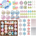 Macaron Christmas Ball Ornaments Set, Candyland Tree Decorations, 70 Pack by Fashlits
