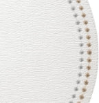 Bodrum Pearls Round Embroidered Placemats Set of 4 – 15" Elegant Table Mats for Dining, Weddings & Special Occasions, Decorative, Wipe-Clean Vinyl Placemats, Pure White/Gold & Silver - Image 3